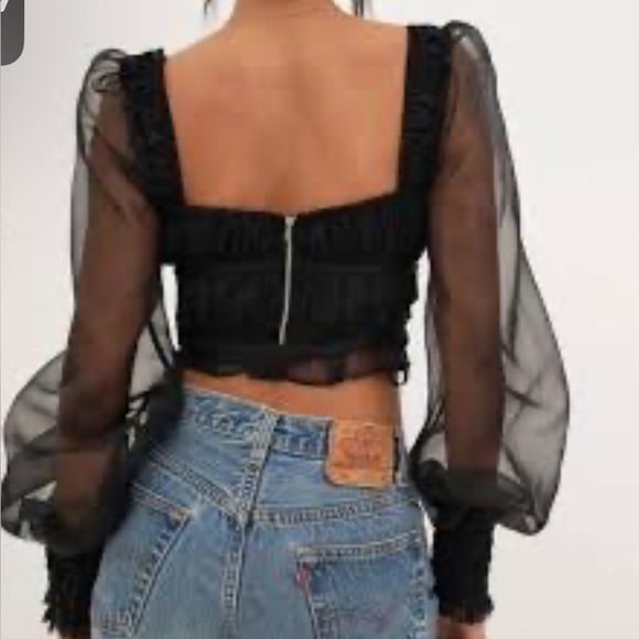 For Love and Lemons Elegant Black Top - Picture 2 of 6